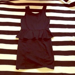 American Eagle black peplum dress size 2